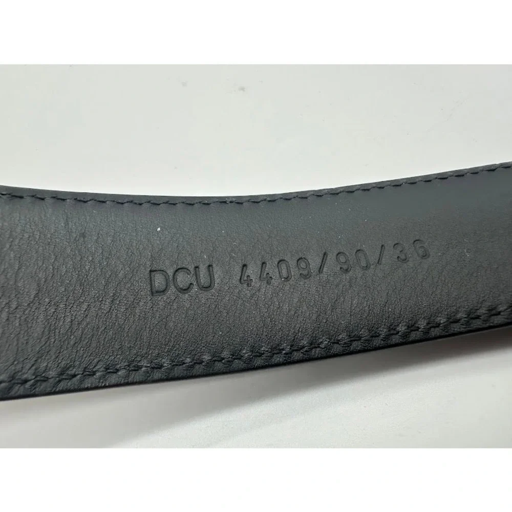 Versace Medusa Head Greek Key Oval Buckle Burgundy Leather Belt DCU‎ 4409 90/36
